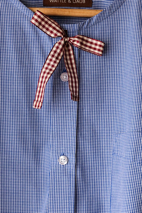 Refashioned Gentlemans Shirt Deep Frill & Ribbon Stripe